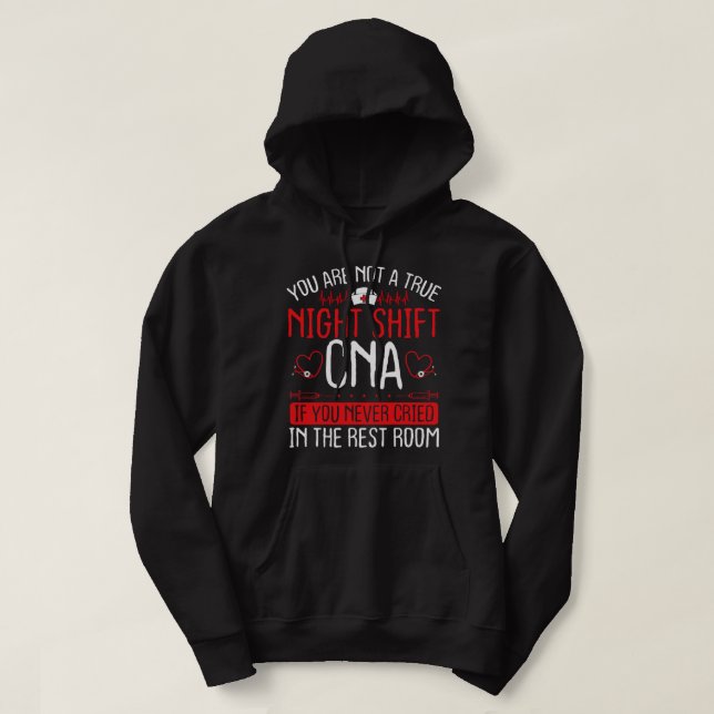 Veste À Capuche Nuit de soins infirmiers Shift CNA Essentials Amus (Design devant)
