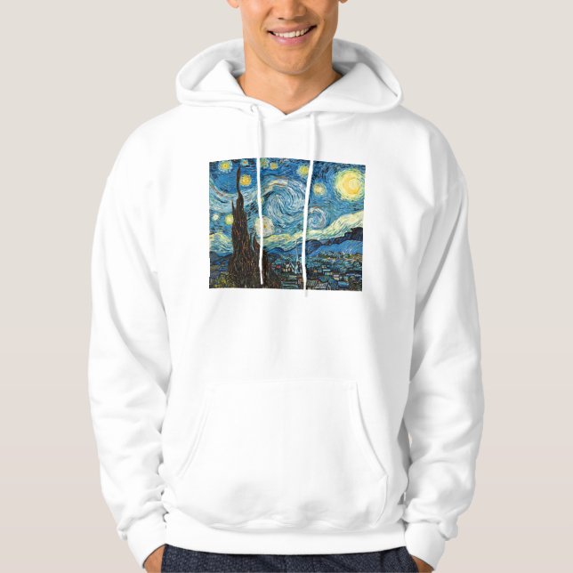 Veste À Capuche Nuit étoilée de Vincent Van Gogh (Devant)