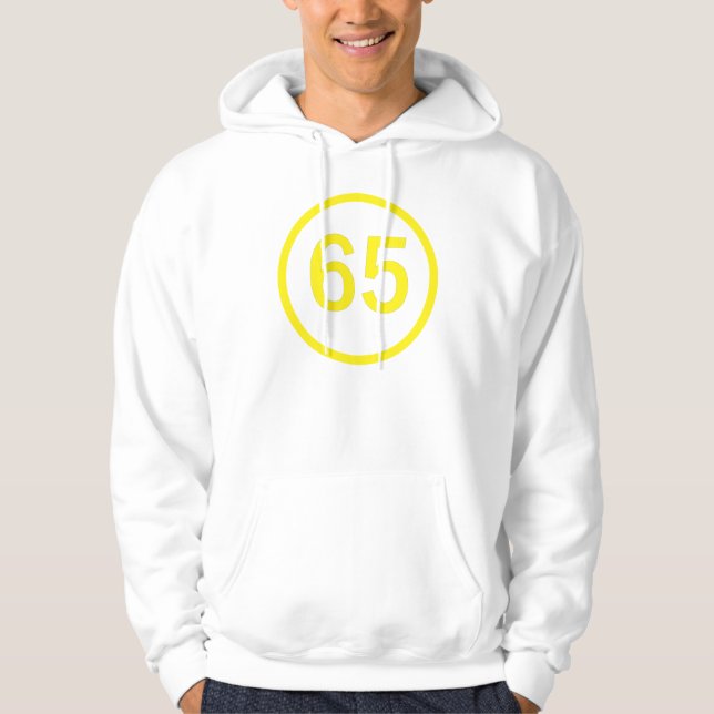 Veste À Capuche numéro, 65, dans un cercle (Devant)
