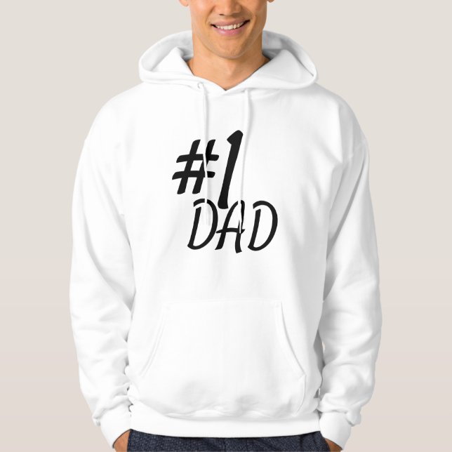 Veste À Capuche Numéro un papa (Devant)