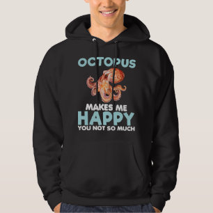 Veste À Capuche Octopus Rend Joyeux Matin Océan Animaux Aliments M