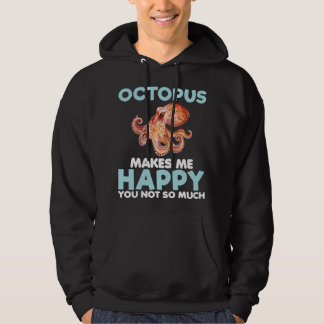 Veste À Capuche Octopus Rend Joyeux Matin Océan Animaux Aliments M