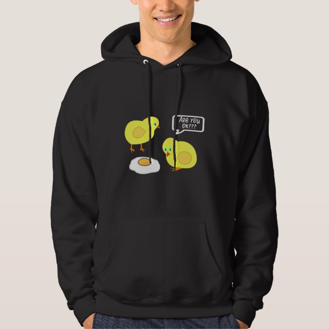 Veste À Capuche Oeuf de poulet fissuré (Devant)