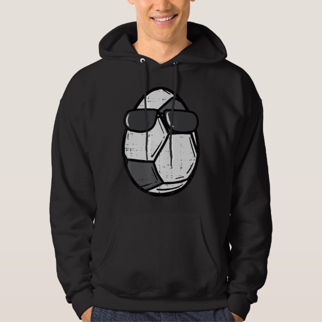 Veste À Capuche Oeuf Soccer Lunettes de soleil Pâques Football Spo (Devant)