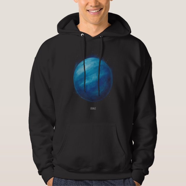Veste À Capuche Oeuvre de la planète Uranus - Illustration de l'es (Devant)