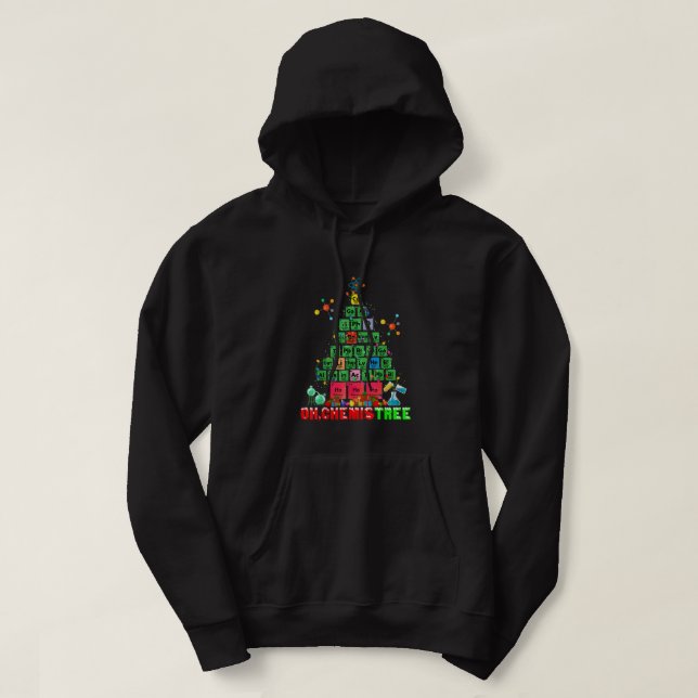 Veste À Capuche Oh Chemistree Christmas Tree Xmas Lumières Chimie (Design devant)