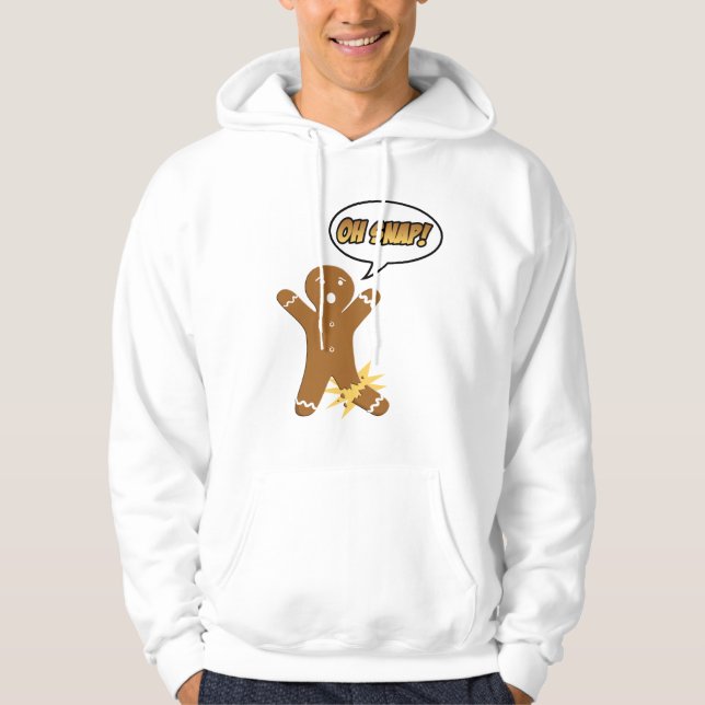 Veste À Capuche Oh homme drôle de biscuit de pain d'épice de (Devant)