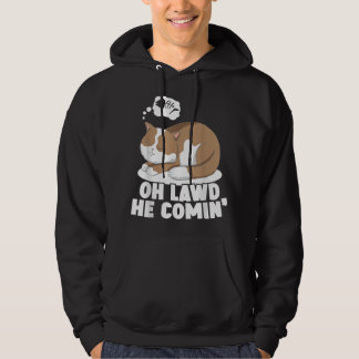 Veste À Capuche Oh Lawt He Comin' Chonk Chat Mème Fat Kitty Kitten