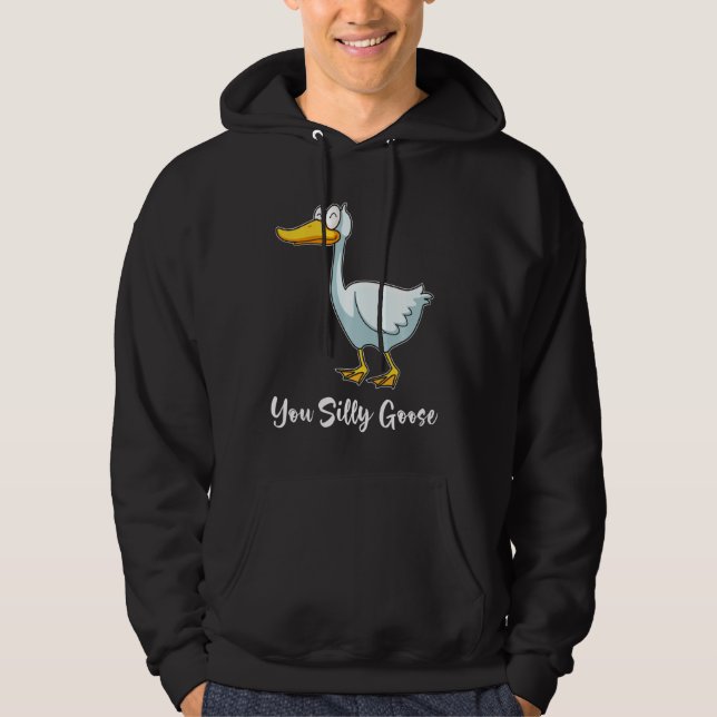 Veste À Capuche Oie sotte, Oiseau drôle, souriant (Devant)