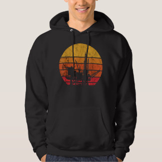 Veste À Capuche Oilfield Worker Retro Vintage Sunset Oil Rig Oildr