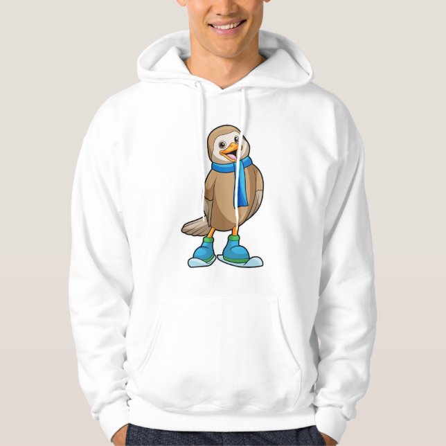 Veste À Capuche Oiseau en ski avec Ski & Scarf (Devant)