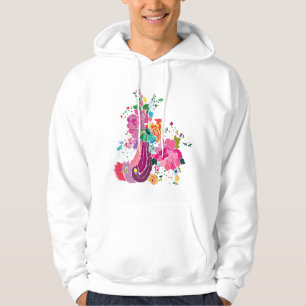 Veste À Capuche oiseau et fleurs