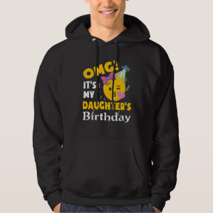Veste À Capuche OMG C'est l'anniversaire de ma fille Emoji Anniver