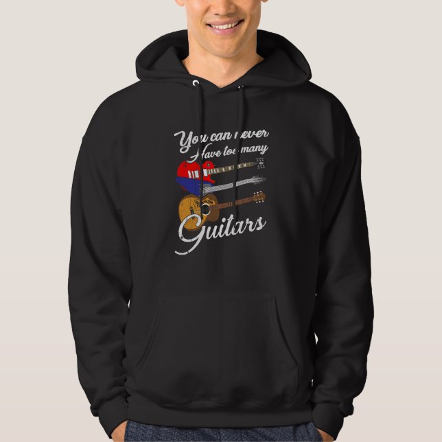 Veste À Capuche On Ne Peut Jamais Avoir Trop De Guitares (Devant)