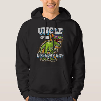 Veste À Capuche Oncle du garçon de la fête d'anniversaire dinosaur