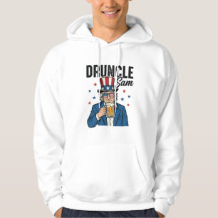 Veste À Capuche Oncle Sam drôle de conception vectorielle de bière