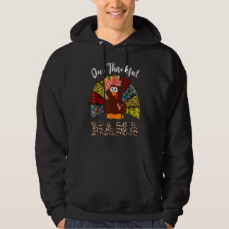 Veste À Capuche One Thankful Mama Turkey Leopard Plaid Flowers Tha