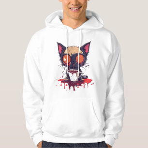 Veste À Capuche Oopsie Meow  Triste Kawaii Chat Amateur de Café