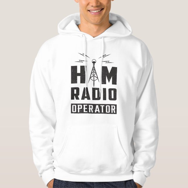 Veste À Capuche Opérateur de fréquences radioamateur HAM Antenna D (Devant)