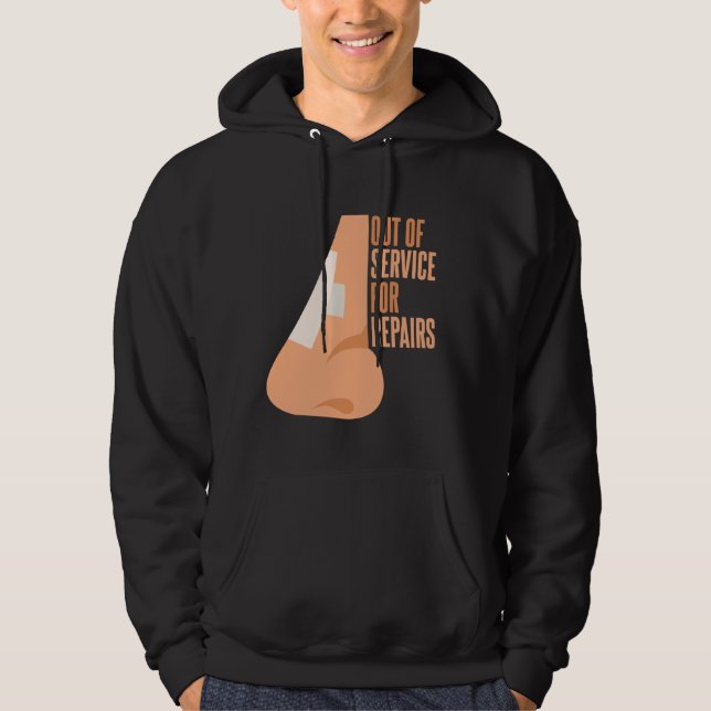 Veste À Capuche Opération de récupération du nez cassé amusant (Devant)