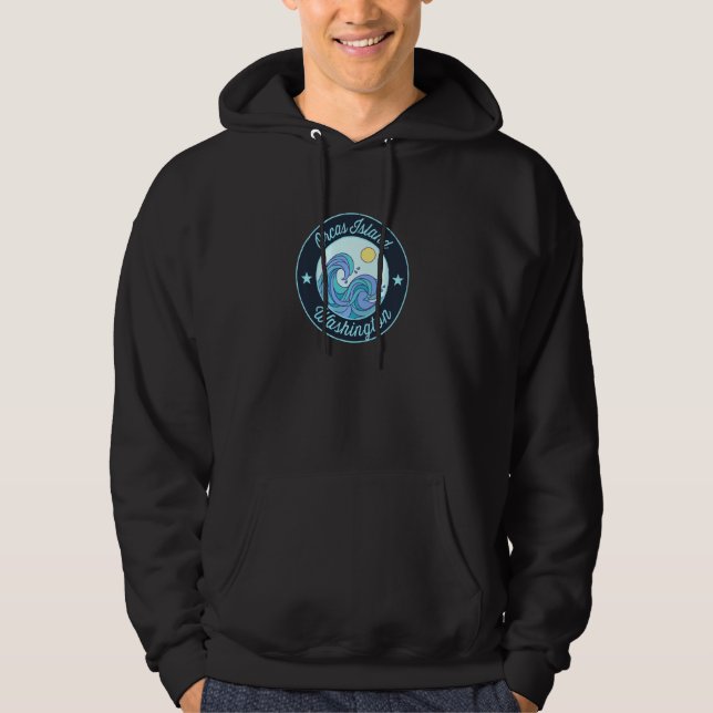 Veste À Capuche Orcas Island Wa Washington Souvenir Surfe nautique (Devant)