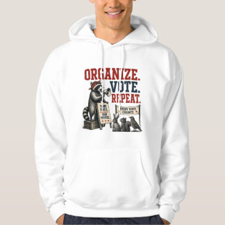 Veste À Capuche Organiser. Voter. Répéter.