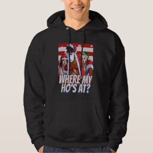 Veste À Capuche Où est mon héros à Pimp Christmas Père Noël Black