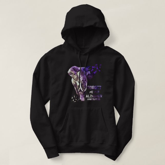 Veste À Capuche Oubliez-moi Pas la sensibilisation à la maladie d' (Design devant)