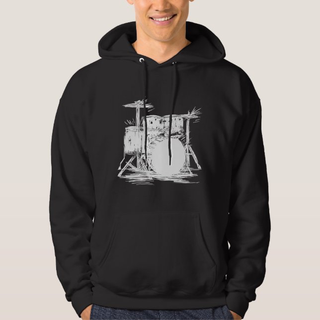 Veste À Capuche Oui, Je Joue Aux Tambours (Devant)