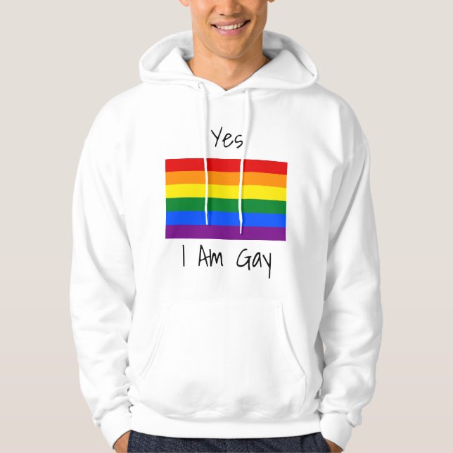 Veste À Capuche Oui, je suis gay (Devant)