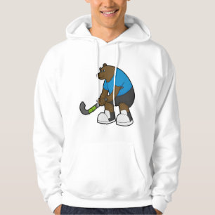 Veste À Capuche Ours au hockey avec bâton de hockey