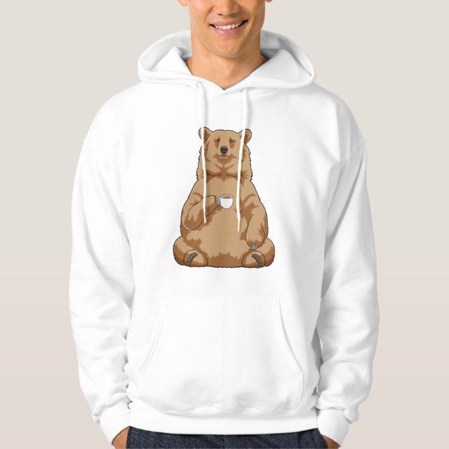 Veste À Capuche Ours avec la coupe de café (Devant)