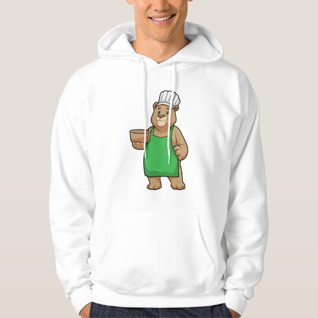 Veste À Capuche Ours comme cuire avec tablier de Cuisine et Bowl (Devant)