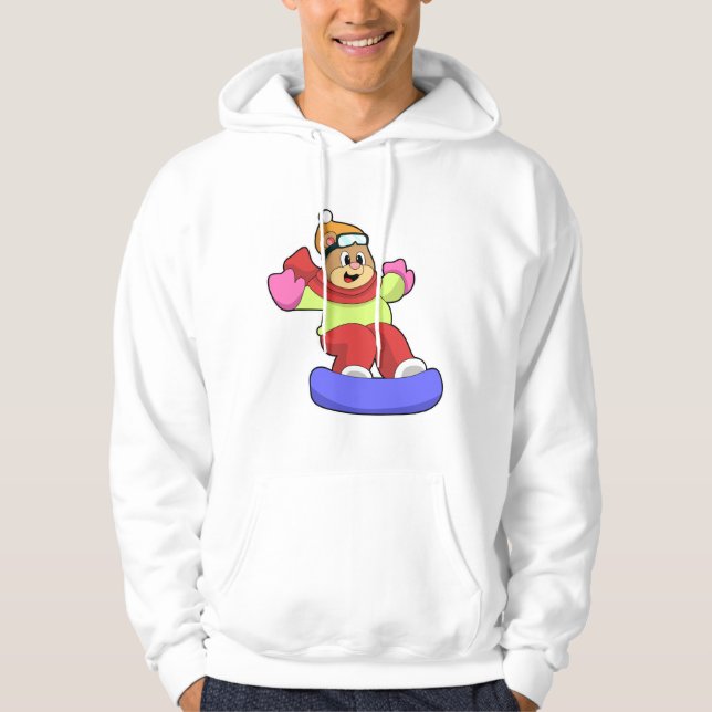 Veste À Capuche Ours en snowboard avec snowboard (Devant)