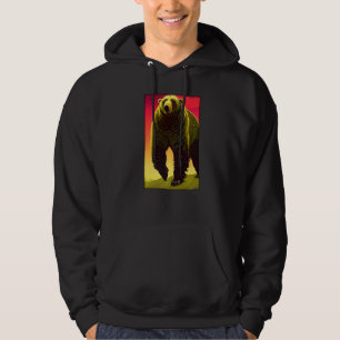 Veste À Capuche Ours grizzli prédateur forêt animal sauvage animal