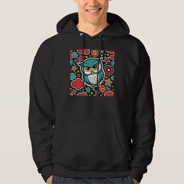 Veste À Capuche Owl se demande : (Devant)