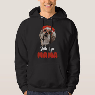 Veste À Capuche Owner Shih Tzu Dog Breed Woman Cute Hairknot