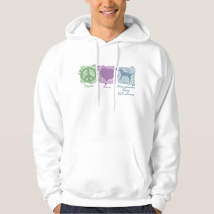 Veste À Capuche Paix, amour, et Retrievers de la Baie de