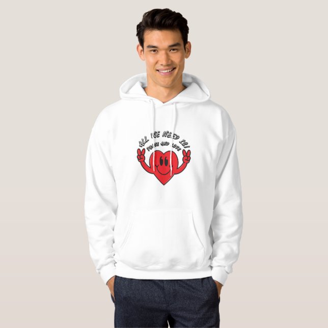 Veste À Capuche Paix Et Amour (Devant entier)