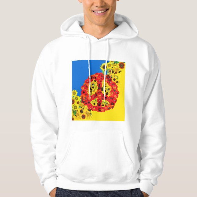 VESTE À CAPUCHE PAIX POUR L'UKRAINE ! (Devant)