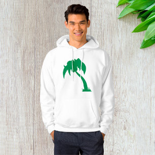 Veste À Capuche Palmier Tropical Silhouette Green Island Beach