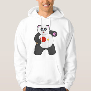 Veste À Capuche Panda au ping-pong avec raquette de ping-pong