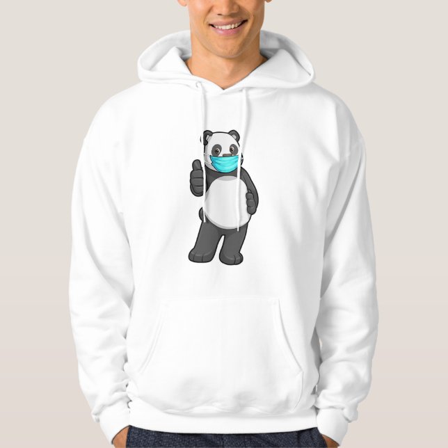 Veste À Capuche Panda avec masque visage (Devant)