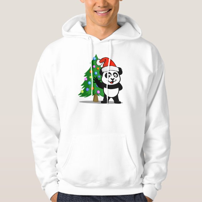 Veste À Capuche Panda de Père Noël (chemises légères) (Devant)