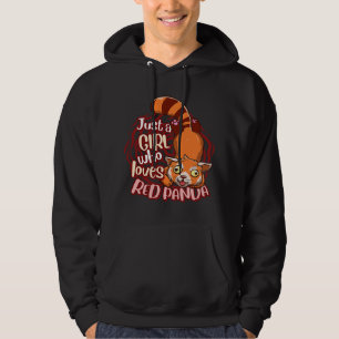 Veste À Capuche Panda Rouge Mignonne Juste Une Fille Qui Aime Les 