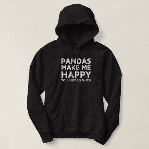 Veste À Capuche Pandas Me Rendre Heureux Vous Pas Tant - Drôle Pan
