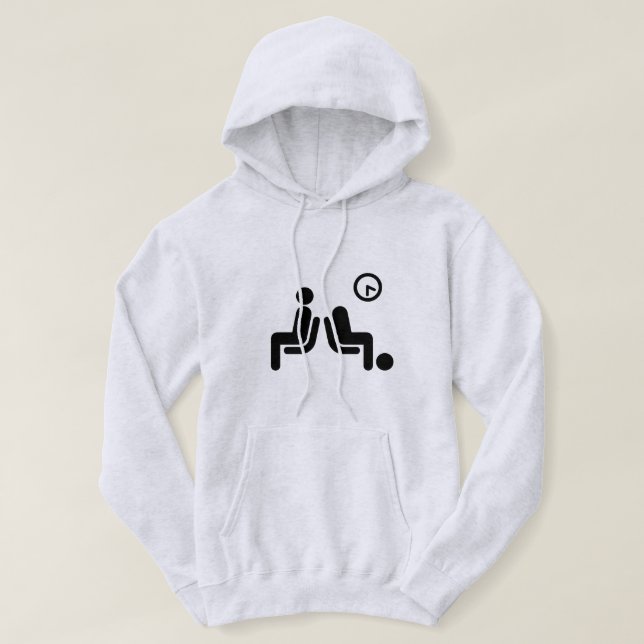 Veste À Capuche Panneau d'attente long (Design devant)
