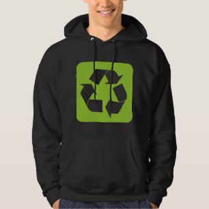 Veste À Capuche Panneau de recyclage - Martian Green