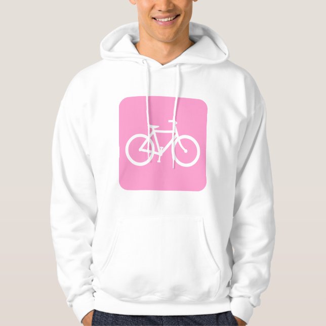 Veste À Capuche Panneau de vélo - Rose (Devant)