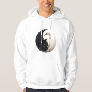 Veste À Capuche Panthère et grue Yin Yang Ink Art